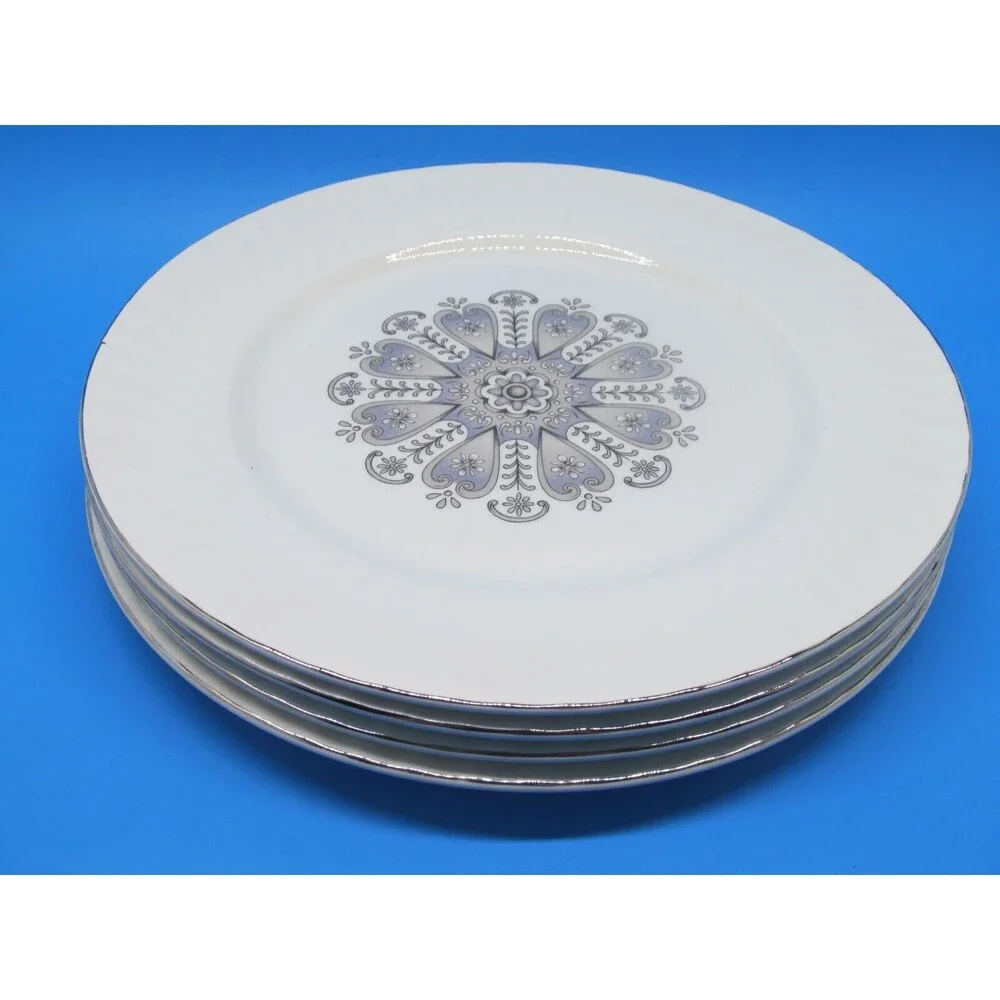 Enoch Wedgwood Manchester Set Of 4 Platinum Trim 10